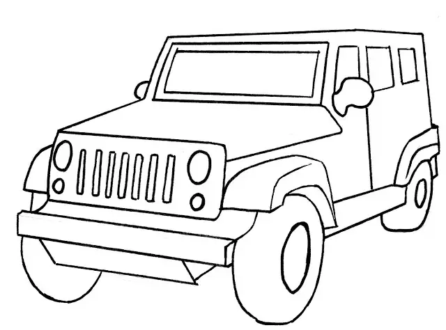  Dibujo de Jeep Para Colorear