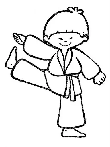 Dibujos de Karate para colorear - Dibujos Para Colorear 